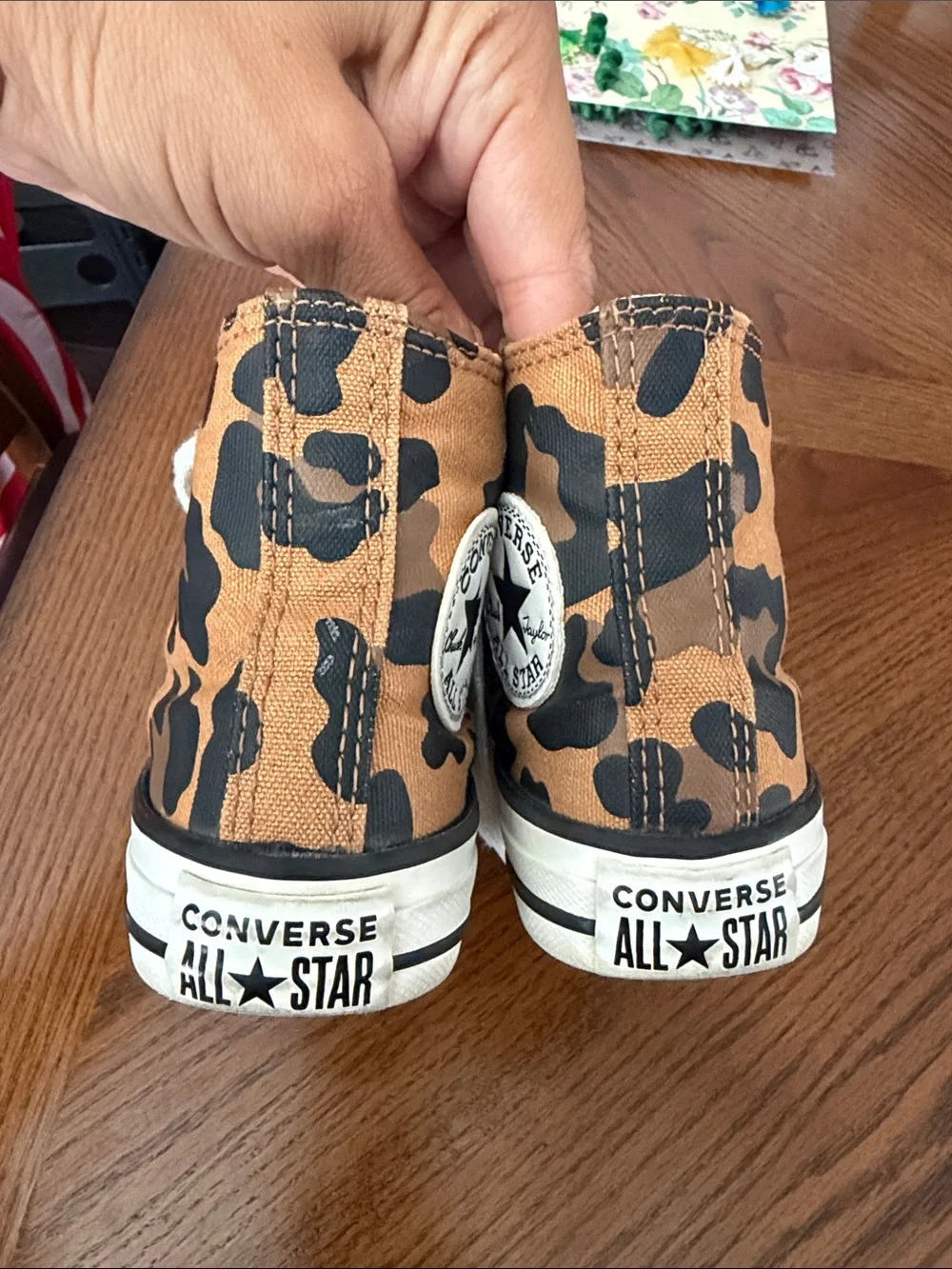 Kids High-Top Sneaker in Brown Leopard Print
